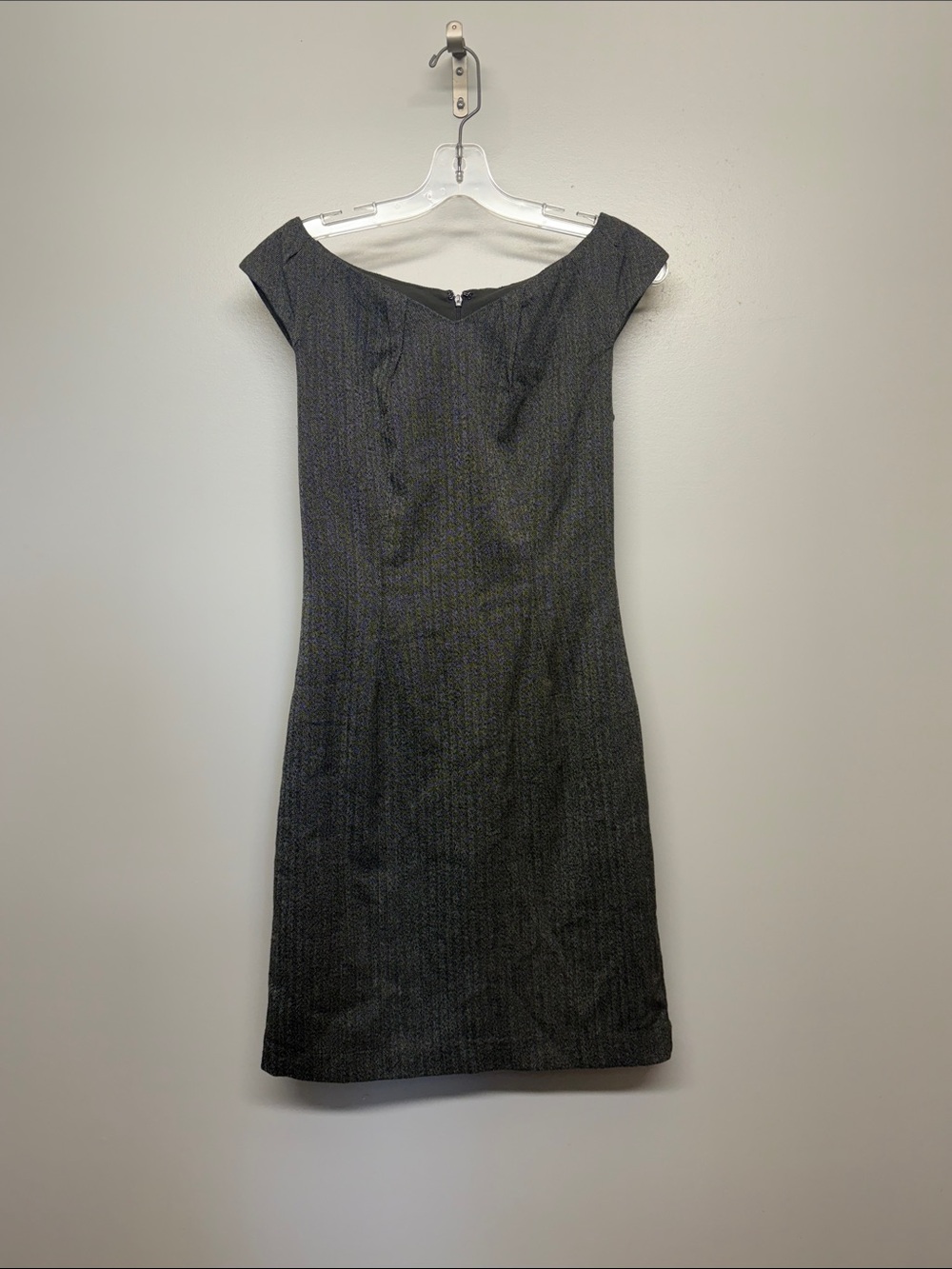 Mossimo Supply Co. Charcoal Gray Off-Shoulder Sheath Dress